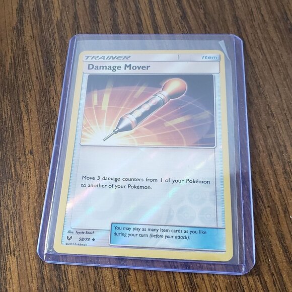 Pokémon TCG Card Damage Mover Reverse Holo Trainer 58/73 Shining Legends Pokemon - Picture 2 of 3
